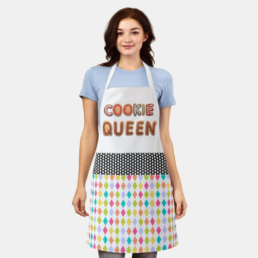 Festliche Alphabet Cookie Queen Schürze (Getragen)
