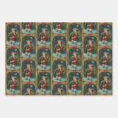 Festliche Alte Welt Der Weihnachtsmann Geschenkpapier Set (Vorderseite 3)