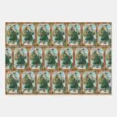 Festliche Alte Welt Der Weihnachtsmann Geschenkpapier Set (Vorderseite 2)