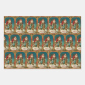 Festliche Alte Welt Der Weihnachtsmann Geschenkpapier Set (Vorderseite)