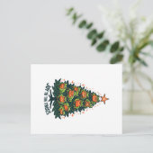 Festliche Amphibien: Frösche auf einem Weihnachtsb Postkarte (Stehend Vorderseite)