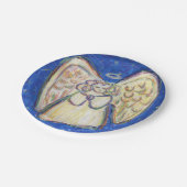 Festliche Angel Custom Holiday Party Teller (Schrägansicht)