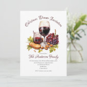 Festliche Ansammlung Aquarellbilder I Einladung (Stehend Vorderseite)