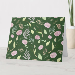 Festliche Aquarellfarben-Blume 8 Dankeskarte