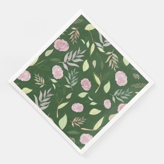 Festliche Aquarellfarben-Blume 8 Serviette (Ecke)