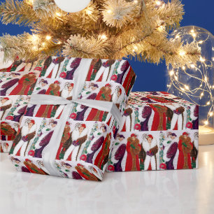 Festliche Art Deco Retro Vintage Weihnachtsdamen Geschenkpapier