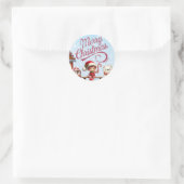 Festliche Aufkleber I Elf, Pinguin und Polarbär (Tasche)