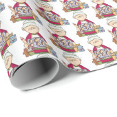 Festliche Backkekse Frau Claus Geschenkpapier (Rolleneckpunkt)