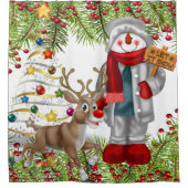 festliche Badezimmerdekoration des Duschvorhang (Vorderseite)