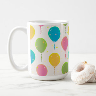 Festliche Ballons auf einer Tasse