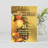 Festliche Balloons beleuchten Confetti Silvester Einladung (Stehend Vorderseite)