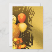 Festliche Balloons beleuchten Confetti Silvester Einladung (Rückseite)