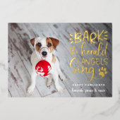 Festliche Barks | Hunde Foto Folien Feiertagskarte (Vorderseite)