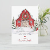 Festliche Barnyard Weihnachtsfeier Ankündigung (Stehend Vorderseite)