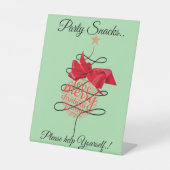 Festliche Bauble Weihnachtsgebäck Party Snacks Sockelschild (Vorderseite)