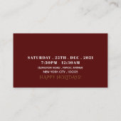 Festliche Bauern, Einladung zum Weihnachtsfest im  (Rückseite)