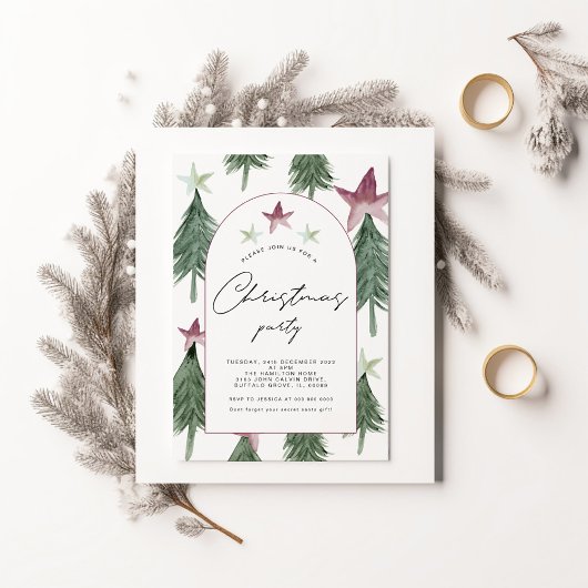 Festliche Bäume Party Einladung Arch