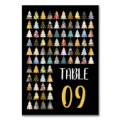 Festliche Bäume, Weihnachten Tischnummer (Rückseite)