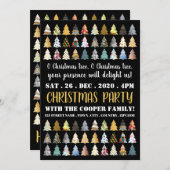 Festliche Bäume, Weihnachts-Party Ankündigung (Vorne/Hinten)