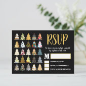 Festliche Bäume, Weihnachts-Party-UAWG RSVP Karte (Stehend Vorderseite)