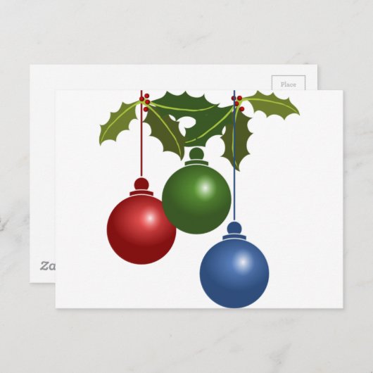 Festliche Bausteine Postkarte (Vorne/Hinten)