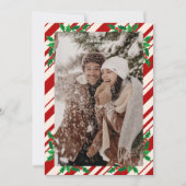 Festliche Berries und Grüne Frohe Weihnachten Foto (Vorderseite)