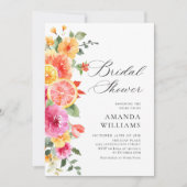 Festliche Blume Blumenzitrus Brautparty Einladung (Vorderseite)