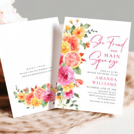 Festliche Blume Blumenzitrus Brautparty Einladung