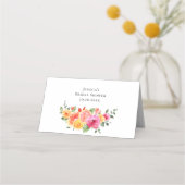 Festliche Blume Blumenzitrus Brautparty Platzkarte (Rückseite)