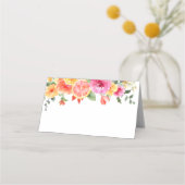 Festliche Blume Blumenzitrus Brautparty Platzkarte (Vorderseite)