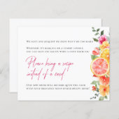 Festliche Blume Citrus Bridal Rezept Karte anforde (Vorne/Hinten)