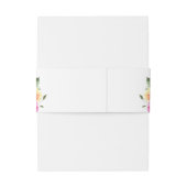 Festliche Blume Wasserfarben Blumenzehen Einladungsbanderole (Rückseitenbeispiel)