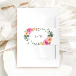 Festliche Blume Wasserfarben Blumenzehen Einladungsbanderole