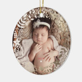 Festliche Blumen| personalisierte Keramik Ornament (Links)