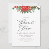 Festliche Blumenferien Hochzeit Probe Abendessen Einladung (Vorderseite)