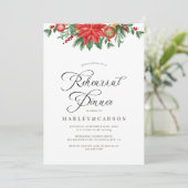 Festliche Blumenferien Hochzeit Probe Abendessen Einladung (Stehend Vorderseite)