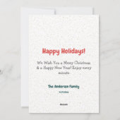 Festliche Blumenreste Grün Foto Weihnachten (Rückseite)