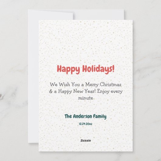 Festliche Blumenreste Grün Foto Weihnachten (Rückseite)