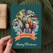 Festliche Blumenreste Grün Foto Weihnachten