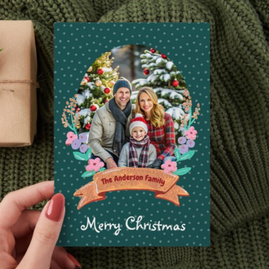 Festliche Blumenreste Grün Foto Weihnachten