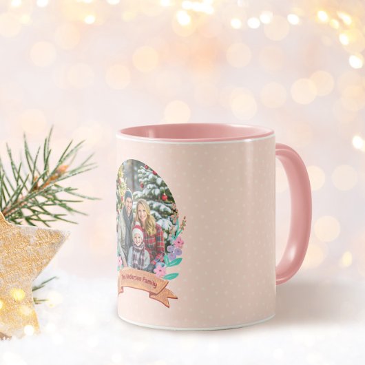 Festliche Blüten Rosa Foto Tasse