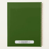 Festliche Boho-Blume, individualisierbarer Tagespl Planer (Rückseite)