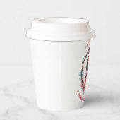 Festliche Boston Terrier Frohe Weihnachten Pappbecher (Rechts)