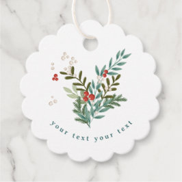 Festliche botanische Blütenweihe Geschenkanhänger