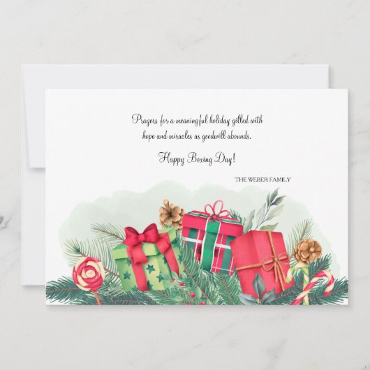 Festliche Boxtagskarte Feiertagskarte (Vorderseite)