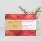 Festliche Bubbles und Lights Holiday Einladung (Stehend Vorderseite)