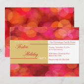 Festliche Bubbles und Lights Holiday Einladung (Vorne/Hinten)