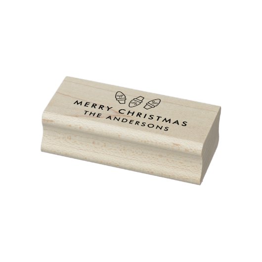 Festliche Bulben Weihnachts-Briefmarke Gummistempel (Stempel)