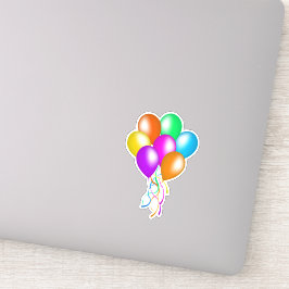 Festliche Bunch Ballons Mehrere Farben Streamer Aufkleber