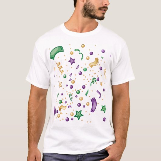 Festliche bunte Konfetti-Elemente T-Shirt (Vorderseite)